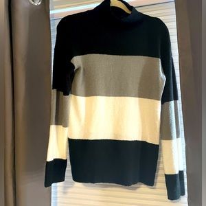 Color block turtleneck